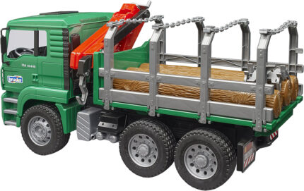 Camion forestier MAN avec grue et bûches – Image 3