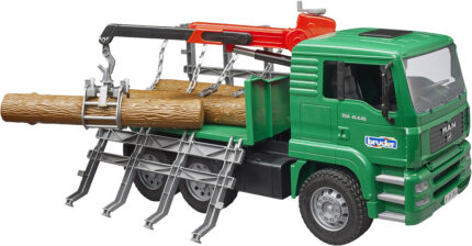 Camion forestier MAN avec grue et bûches – Image 4