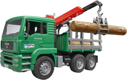 Camion forestier MAN avec grue et bûches – Image 5
