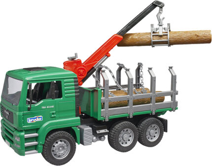 Camion forestier MAN avec grue et bûches – Image 7