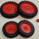 Roues étroites avant + arrière rouge