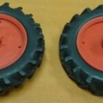 Roues étroites avant 48 mm rouge