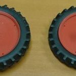 Roues étroites arrière 60 mm rouge