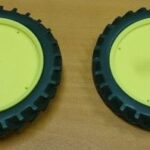 Roues étroites arrière 66 mm jaune