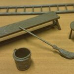 Lot de 5 objets de décor de ferme