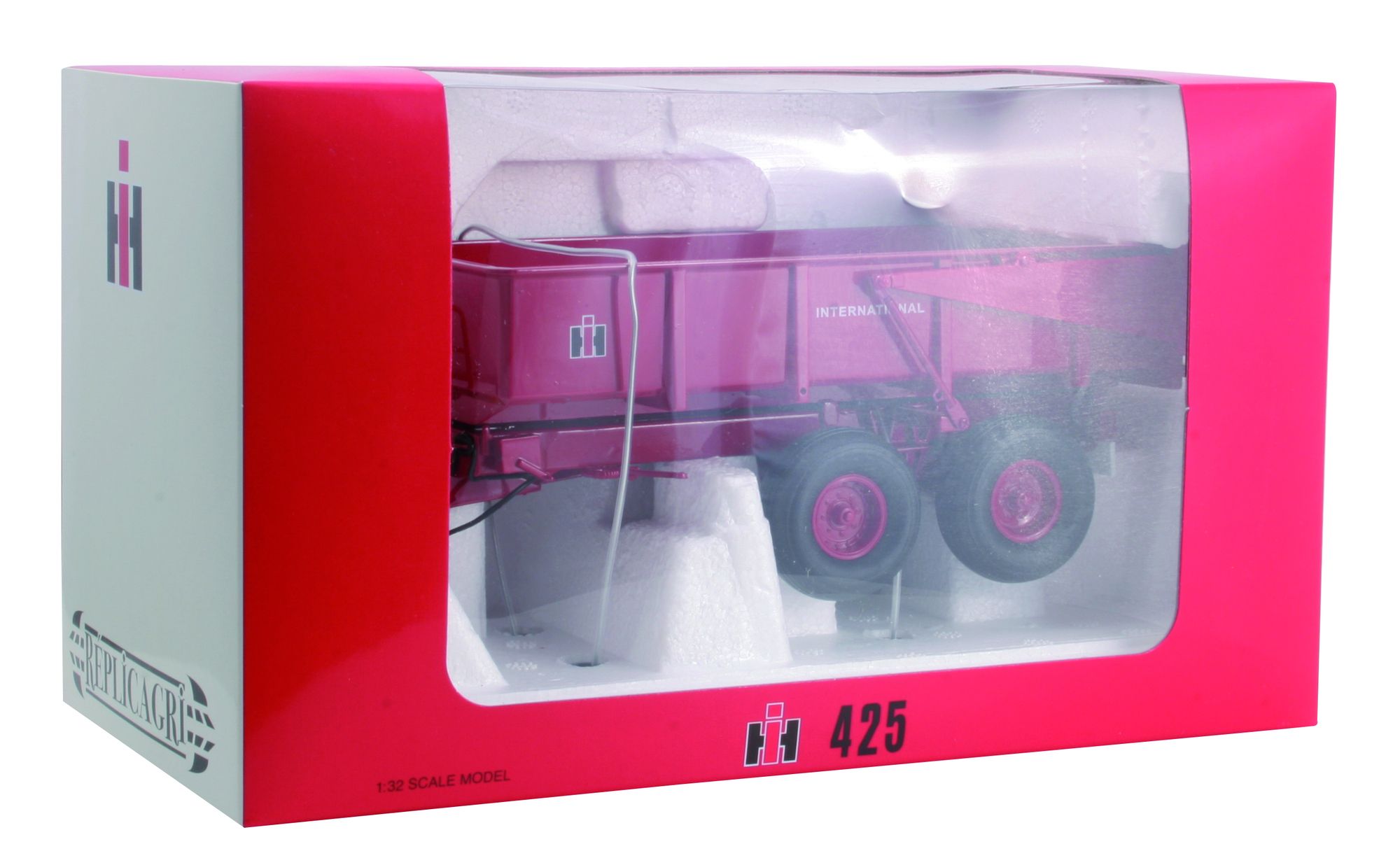 REPLICAGRI IH 425 Benne Avec Réhausses – 1/32 – Modèle International Rouge – REP029