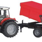 Tracteur MASSEY FERGUSON 7480 avec remorque