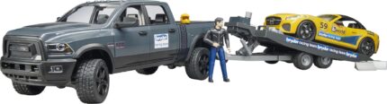 Pick-up DODGE RAM avec remorque porte voiture et décapotable – Image 3