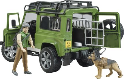 LAND ROVER avec chasseur et chien – Image 3