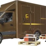 Camionnette de livraison UPS MERCEDES Sprinter avec figuirnes, transpalette et accesoires