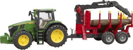 Tracteur JOHN DEERE 7R 350  avec remorque forestière – Image 4