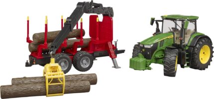Tracteur JOHN DEERE 7R 350  avec remorque forestière – Image 5
