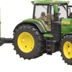 Tracteur JOHN DEERE 7R 350 avec chargeur et remorque basculante