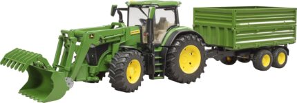 Tracteur JOHN DEERE 7R 350 avec chargeur et remorque basculante – Image 3