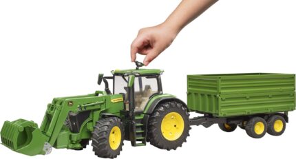 Tracteur JOHN DEERE 7R 350 avec chargeur et remorque basculante – Image 5