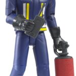 Figurine pompier avec accessoires