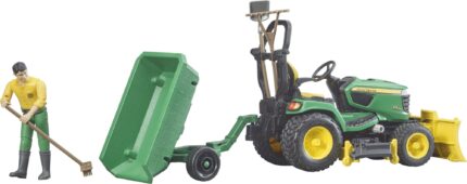 Tondeuse de jardin JOHN DEERE avec remorque et accessoires – Image 4