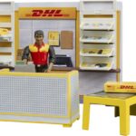 Agence d''expédition DHL avec transpalette, figurine et accessoires
