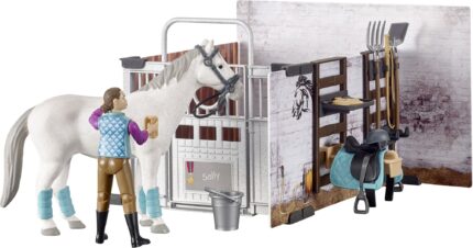 Box à cheval avec cavalière, cheval et accessoires – Image 4