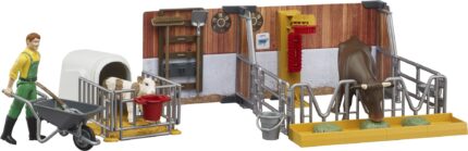 Etable avec vache, veau  et accessoires – Image 3
