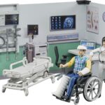Centre de soin hospitalié avec figurines et accessoires