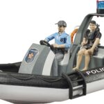 Bateau pneumatique POLICE avec 2 figurines et accessoires