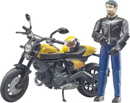 Moto DUCATI Scrambler avec pilote – Image 3
