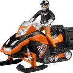 Moto Neige conducteur avec accessoires et figurine