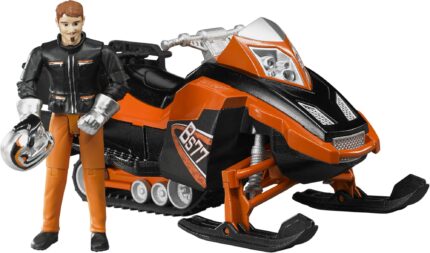 Moto Neige conducteur avec accessoires et figurine – Image 4