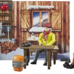 Chalet de montagne avec motoneige et accessoires