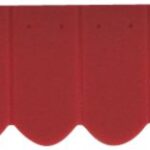 Tuiles plate rouge moyen, ligne de 12 tuiles,