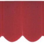 Tuiles plate rouge foncé, ligne de 12 tuiles,
