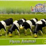Vaches noires et blanches, 4 pièces