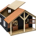 Ecurie 2 box en bois pour SCHLEICH et PAPO