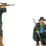 Figurines Chasseur, 2 pièce