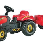 Tracteur à pédales ROLLYKID avec remorque Rouge