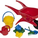Brouette plastique avec jouets de sables