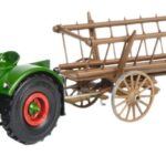DEUTZ F3 avec remorque en bois 4 roues