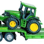Semi remorque porte engins avec 2 tracteurs JOHN DEERE 6920