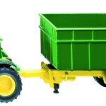 Tractreur JOHN DEERE avec chargeur et remorque 3 essieux