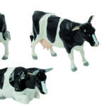 Lot de 4 Vaches noires et blanches