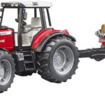 Tracteur MASSEY FERGUSON 7480 avec remorque forestière