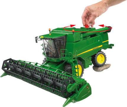 Moissonneuse batteuse JOHN DEERE T6701 avec chariot de transport de coupe – Image 5