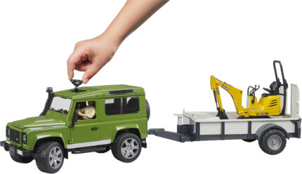 LAND ROVER avec remorque et Mini pelle JCB – Image 4