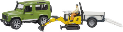LAND ROVER avec remorque et Mini pelle JCB – Image 6