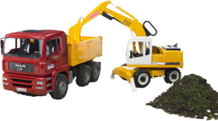 Camion benne MAN avec avec pelleteuse sur roues LIEBHERR – Image 3