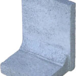 Support d'angle béton gris 40,5x31,2mm, 1 pièce