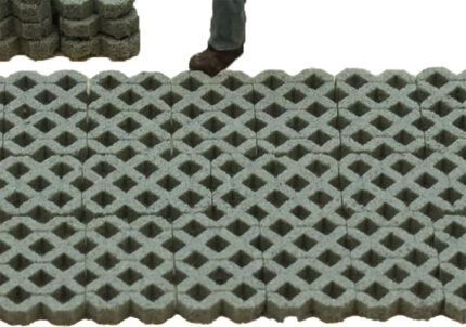 Pavé grille gazon gris 18,8x12,5x5,3 mm, 50 pièces – Image 3