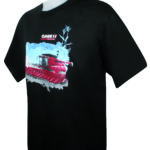 T-Shirt adulte avec Moissonneuse Batteuse CASE IH, noir