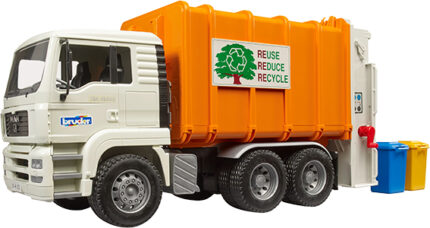 Camion poubelle MAN TGA avec 2 poubelles – Image 3
